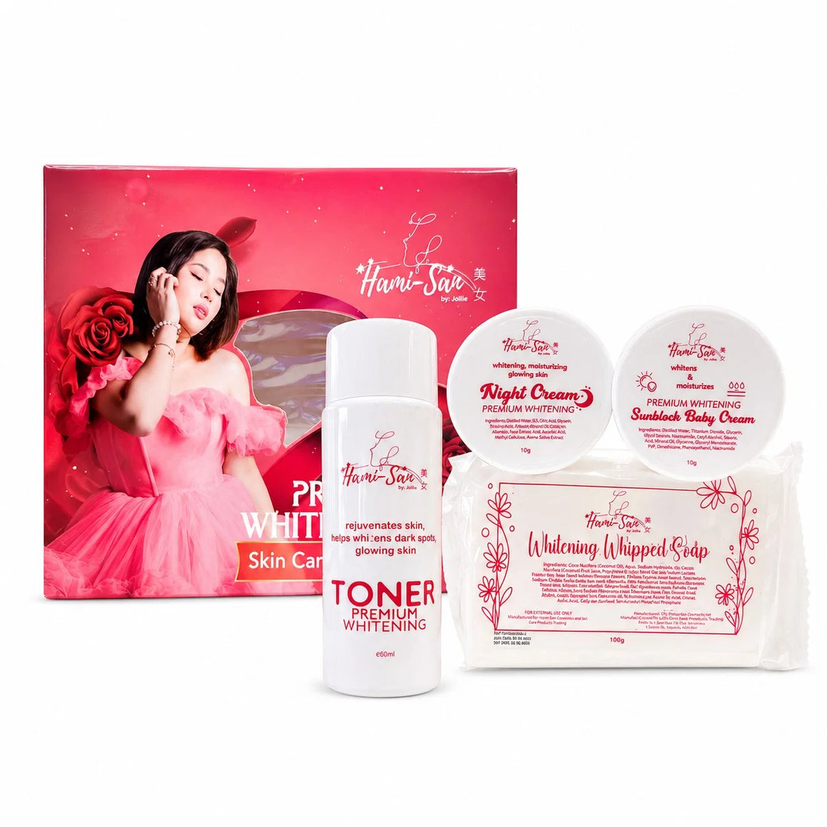 Hami-San Premium Whitening Set – 4-Piece Facial Care Set