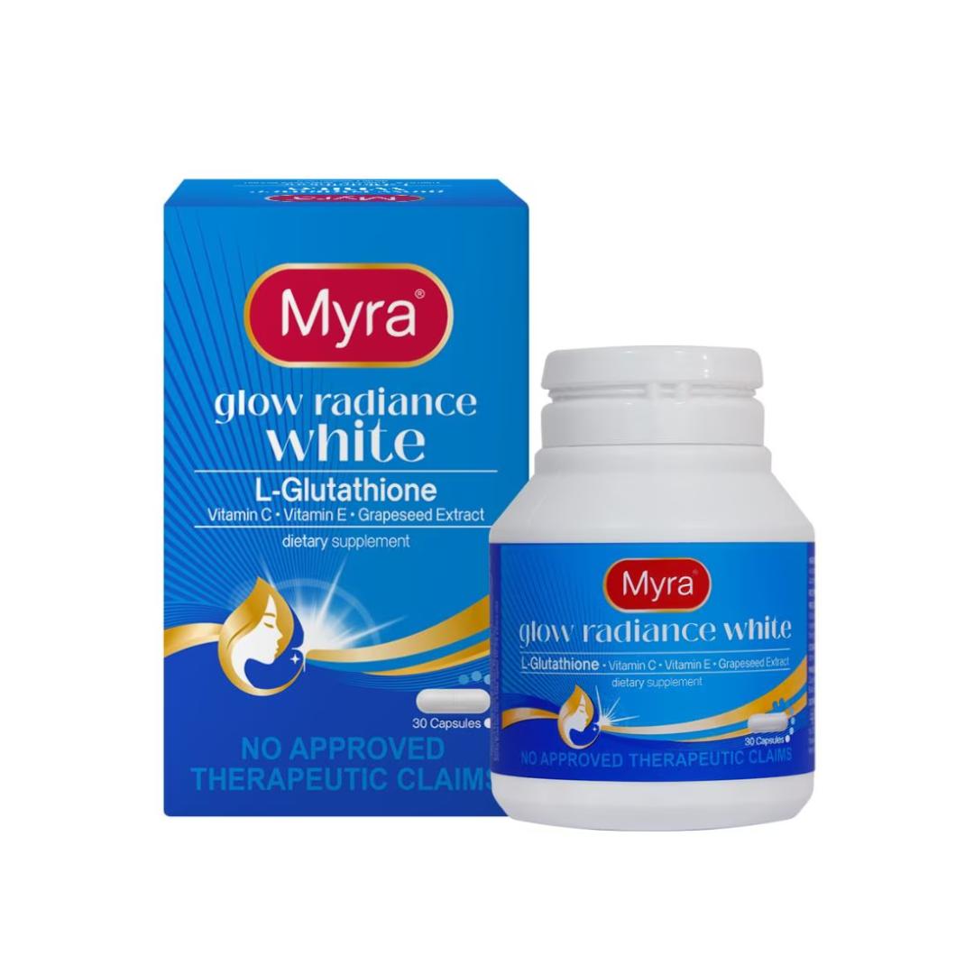MYRA GLOW RADIANCE WHITE with L-Glutathione – 30 Capsules